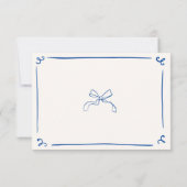 気まぐれな手描きネイビー　あなたは私の？ 招待状 (裏面)