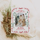 気まぐれな手描き家族写真 シーズンカード