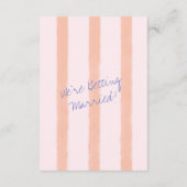 気まぐれな手書きのモダン ボーホウェディングエンクロージャーカード エンクロージャーカード (裏面)