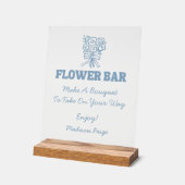 気まぐれな新鮮な市場直送の青い結婚式前祝い アクリルサイン (傾斜)