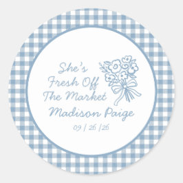 気まぐれな新鮮な市場直送の青い結婚式前祝い ラウンドシール