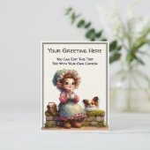 気まぐれな日常の感情を物語る絵本のようなアート   ポストカード (スタンド正面)