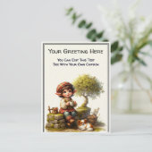 気まぐれな日常の感情を物語る絵本のようなアート ポストカード (スタンド正面)