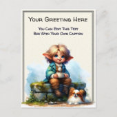 気まぐれな日常の感情を物語る絵本のようなアート   ポストカード (正面)