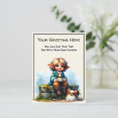 気まぐれな日常の感情を物語る絵本のようなアート   ポストカード (スタンド正面)