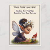 気まぐれな日常の感情を綴った絵本のような妖精 ポストカード (正面)