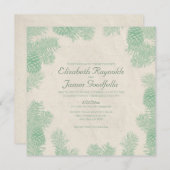 気まぐれな松ぼっくりウェディング招待状 招待状 (正面/裏面)