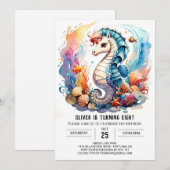 気まぐれな水の世界でカタカノウミウシの誕生日 招待状 (正面/裏面)