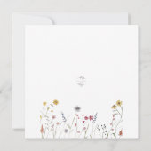 気まぐれな水彩のワイルドフラワー セーブザデート (裏面)