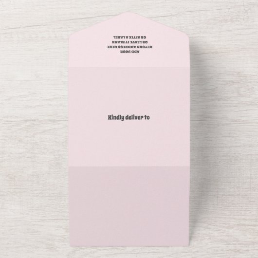 気まぐれな水彩画のピンクのドラゴン ベイビーシャワー オールインワン招待状 (外側)