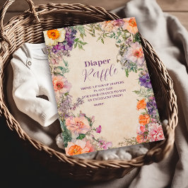 気まぐれな水彩花のオムツくじ エンクロージャーカード