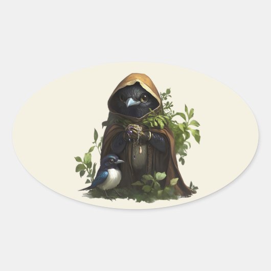 気まぐれな泥棒 楕円形シール (正面)