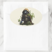 気まぐれな泥棒 楕円形シール (バッグ)