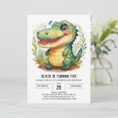 気まぐれな湿地のワニの誕生日 招待状 (スタンド正面)