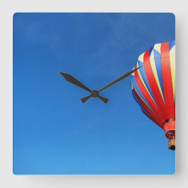 気まぐれな熱気球 スクエア壁時計