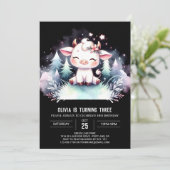 気まぐれな牛の誕生日（編集可能） 招待状 (スタンド正面)