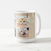 気まぐれな猫のコラージュ コーヒーマグカップ (正面右)
