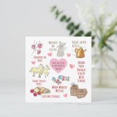 気まぐれな私の好きなもの手描きバレンタイン シーズンカード (スタンド正面)