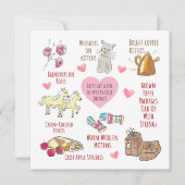 気まぐれな私の好きなもの手描きバレンタイン シーズンカード (正面)