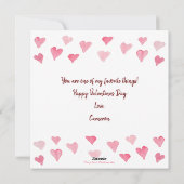 気まぐれな私の好きなもの手描きバレンタイン シーズンカード (裏面)