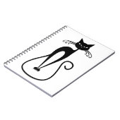 気まぐれな細身の黒猫 ノートブック (左側)
