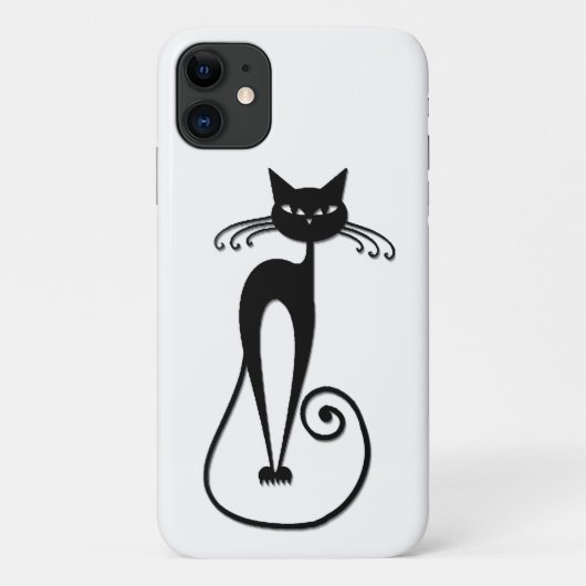 気まぐれな細身の黒猫 Case-Mate iPhoneケース (裏面)
