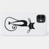 気まぐれな細身の黒猫 Case-Mate iPhoneケース (裏面(横))