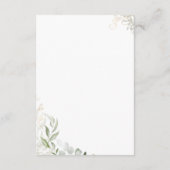 気まぐれな緑と金のイベントスケジュール エンクロージャーカード (裏面)