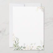 気まぐれな緑と金 | リハーサルディナー 招待状 (裏面)