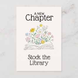 気まぐれな花々が彩る新しい章のブライダルシャワー エンクロージャーカード