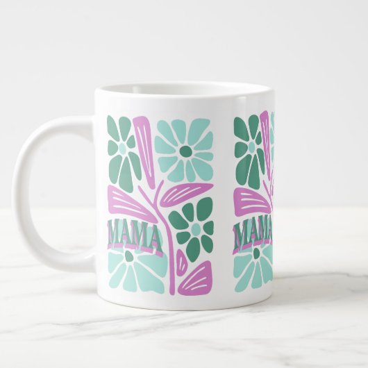 気まぐれな花のママ ジャンボコーヒーマグカップ (左)