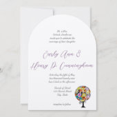 気まぐれな花の愛の木 ウェディング招待状 招待状 (正面)