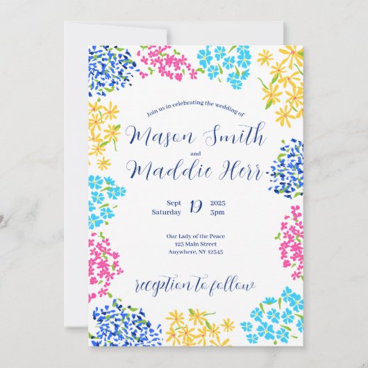 気まぐれな花の招待状 招待状 (正面)