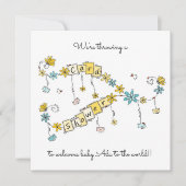 気まぐれな花の新しい赤ちゃんのカードシャワー (正面)