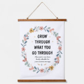 気まぐれな花輪の花のタペストリー 吊り下げ型タペストリー (正面)