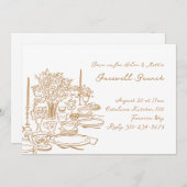 気まぐれな落書きの別れのブランチ,  招待状 (正面/裏面)