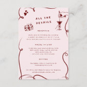 気まぐれな落書き | 結婚式のゲスト詳細 エンクロージャーカード (正面)