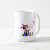 気まぐれな虹の星の画家少女 コーヒーマグカップ (正面右)