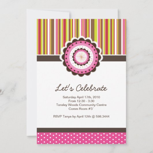 気まぐれな誕生日パーティーの招待状 招待状 (正面)