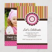 気まぐれな誕生日パーティーの招待状 招待状 (正面/裏面)