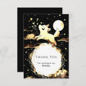 気まぐれな遠吠えオオカミの誕生日 サンキューカード (正面/裏面)