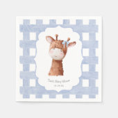 気まぐれな野生生物 | ヴィンテージ動物ベビーシャワー スタンダードカクテルナプキン (正面)