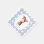 気まぐれな野生生物 | ヴィンテージ動物ベビーシャワー スタンダードカクテルナプキン (角)