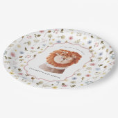 気まぐれな野生生物 | ヴィンテージ動物ベビーシャワー ペーパープレート (アングル)