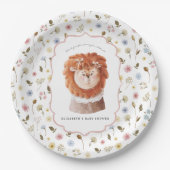気まぐれな野生生物 | ヴィンテージ動物ベビーシャワー ペーパープレート (正面)