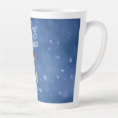 気まぐれな雪だるまのメリークリスマス カフェラテマグ (右)
