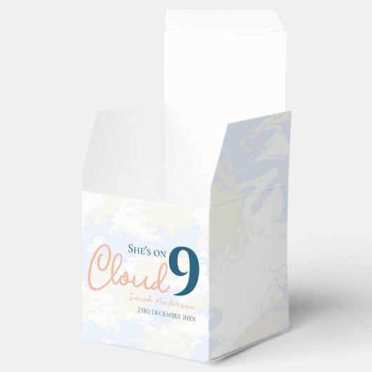気まぐれな雲の9 パステルチックな花嫁のシャワー フェイバーボックス (オープン)