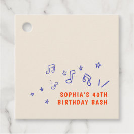 気まぐれな音楽ノートイラスト 40歳の誕生日 フェイバータグ