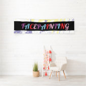 気まぐれな顔のペイントアーティストの事業 横断幕 (インサイチュ)