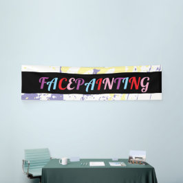気まぐれな顔のペイントアーティストの事業 横断幕